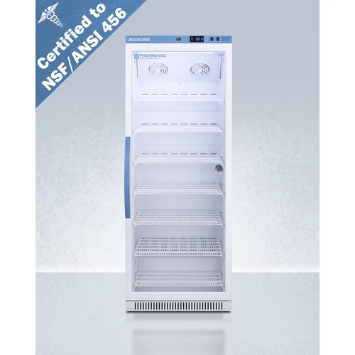 Accucold - ARG12PV456LHD - 12 Cu.Ft. Upright Vaccine Refrigerator, Certified to NSF-ANSI 456 Vaccine Storage Standard, Left Hand Door