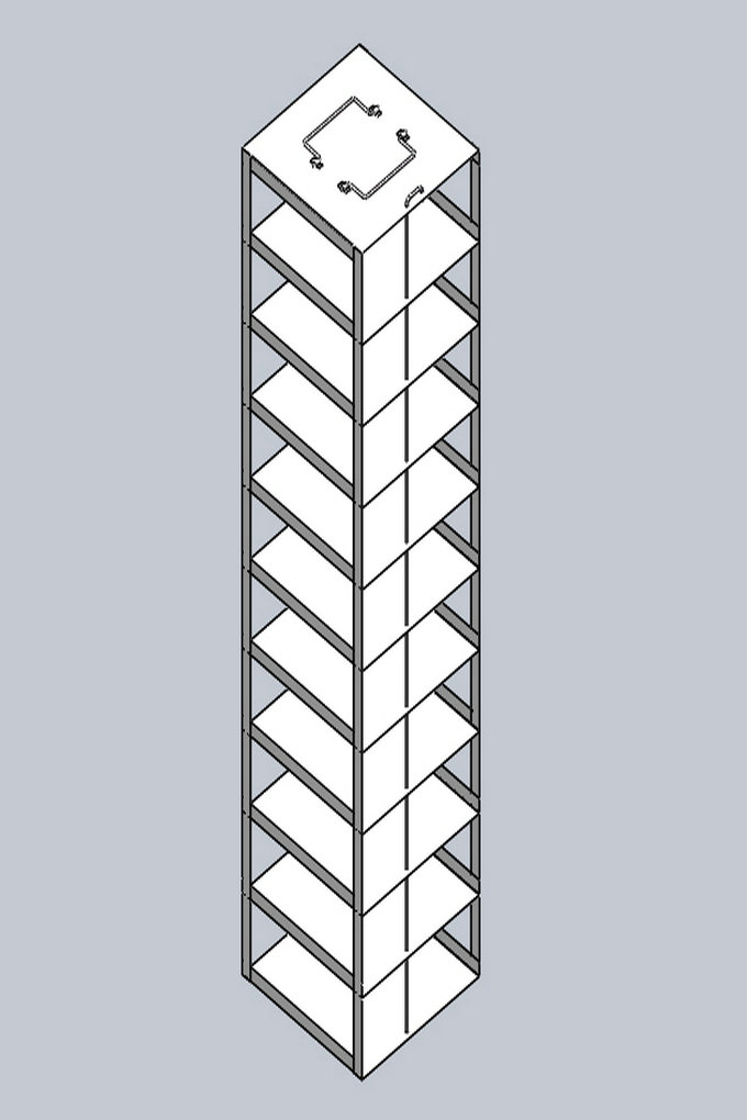 MCF-3 - Vertical Rack for Mini 3" Boxes