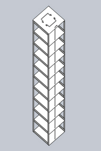 Crystal Industries - MCF-3 - Vertical Rack for Mini 3" Boxes