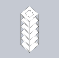 Crystal Industries - MCF-2 - Vertical Half Rack for 3" Boxes