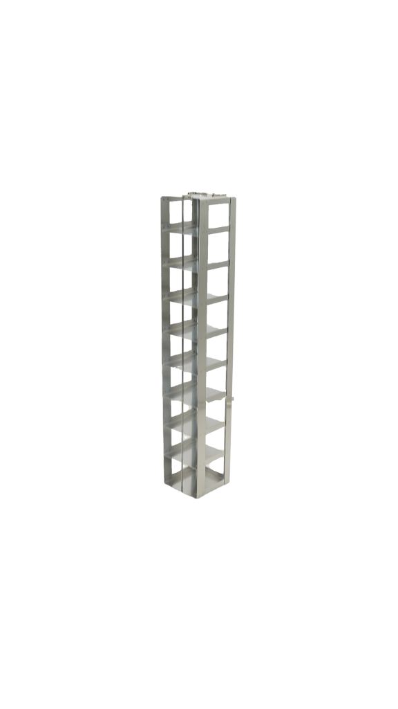 MCF-9-2 - Vertical Rack for Mini 2" Boxes, Holds 9 Boxes