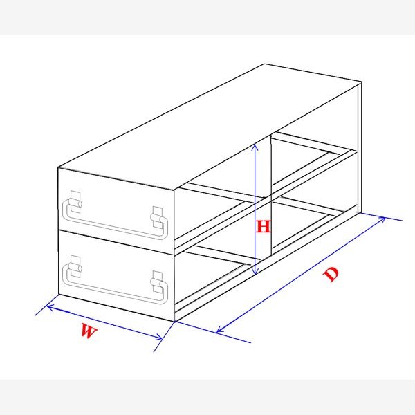 UFD-252 - Drawer Rack for 2" Boxes, 2x5 Configuration