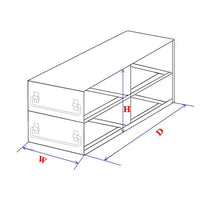 Crystal Industries - UFD-XLT15/50 - Upright Freezer Rack with 2 Drawers for 15/50ml Centrifuge Tubes