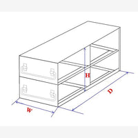 Crystal Industries - UFD-LB10-2 - Upright Freezer Drawer Rack with 2 Drawers for Bottles