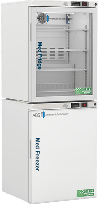 American Biotech Supply - PH-ABT-HC-RFC1030G - 10 Cu. Ft. Pharmacy Refrigerator and Freezer (-22°F Operation) Combination with Glass Door Refrigerator