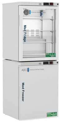 American Biotech Supply - PH-ABT-HC-RFC1040G - 10 Cu. Ft. Pharmacy Refrigerator and Freezer (-40°F Operation) Combination with Glass Door Refrigerator