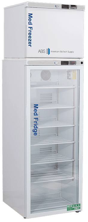 American Biotech Supply - PH-ABT-HC-RFC12G - 12 Cu. Ft. Pharmacy Refrigerator and Freezer Combination with Glass Door