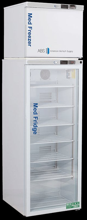 American Biotech Supply - PH-ABT-HC-RFC12G - 12 Cu. Ft. Pharmacy Refrigerator and Freezer Combination with Glass Door