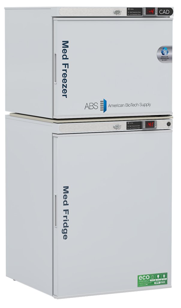American Biotech Supply - PH-ABT-HC-RFC7SA-CAD - 7 Cu. Ft. Pharmacy Refrigerator and Controlled Auto Defrost Freezer Combination