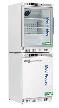 American Biotech Supply - PH-ABT-HC-RFC9G-LH - 9 Cu. Ft. Pharmacy Refrigerator and Freezer Combination, Left Hinged with Glass Door