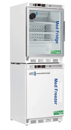 American Biotech Supply - PH-ABT-HC-RFC9G-LH - 9 Cu. Ft. Pharmacy Refrigerator and Freezer Combination, Left Hinged with Glass Door
