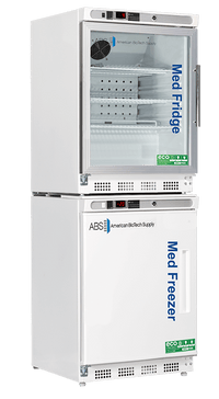 American Biotech Supply - PH-ABT-HC-RFC9G-LH - 9 Cu. Ft. Pharmacy Refrigerator and Freezer Combination, Left Hinged with Glass Door