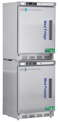 American Biotech Supply - PH-ABT-HC-RFC9SS-LH - 9 Cu. Ft. Pharmacy Stainless Steel Refrigerator and Freezer Combination, Left Hinged
