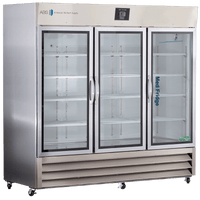 American Biotech Supply - PH-ABT-HC-SSP-72G - 72 Cu. Ft. Glass Door Stainless Steel Pharmacy Refrigerator