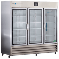 American Biotech Supply - PH-ABT-HC-SSP-72G - 72 Cu. Ft. Glass Door Stainless Steel Pharmacy Refrigerator