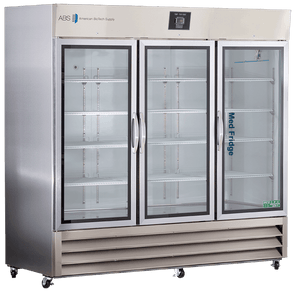 American Biotech Supply - PH-ABT-HC-SSP-72G - 72 Cu. Ft. Glass Door Stainless Steel Pharmacy Refrigerator