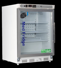 American Biotech Supply - PH-ABT-HC-UCBI-0404G-LH - 4.6 Cu. Ft. Pharmacy Undercounter Built-In Refrigerator, Left Hinged with Glass Door
