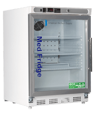 American Biotech Supply - PH-ABT-HC-UCBI-0404G-LH - 4.6 Cu. Ft. Pharmacy Undercounter Built-In Refrigerator, Left Hinged with Glass Door