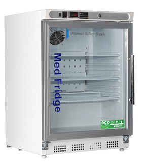 American Biotech Supply - PH-ABT-HC-UCBI-0404G-LH - 4.6 Cu. Ft. Pharmacy Undercounter Built-In Refrigerator, Left Hinged with Glass Door