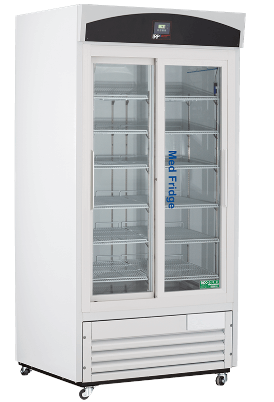 Lab Research Products (LRP) - PH-LRP-HC-33G - 33 Cu. Ft. Plus Series Pharmacy/Vaccine Sliding Glass Door Refrigerator