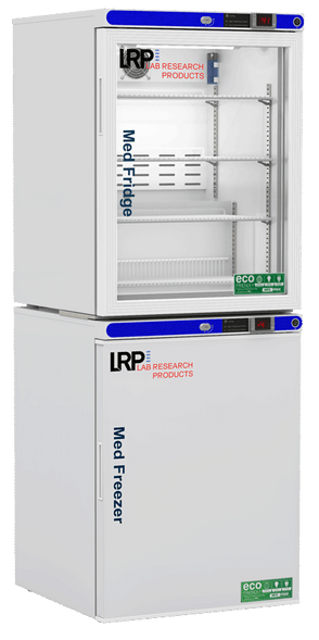 Lab Research Products - PH-LRP-HC-RFC1020G - 10 Cu. Ft. Pharmacy Refrigerator & Freezer (-20°C Operation) Combination, with Glass Door Refrigerator