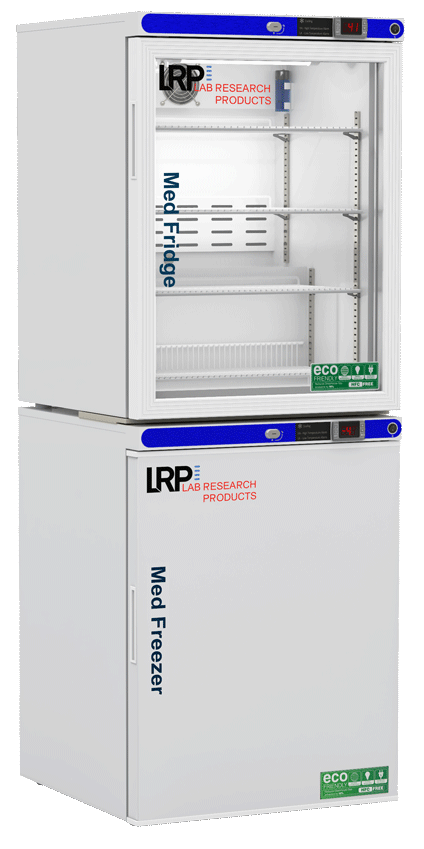 Lab Research Products - PH-LRP-HC-RFC1020G - 10 Cu. Ft. Pharmacy Refrigerator & Freezer (-20°C Operation) Combination, with Glass Door Refrigerator