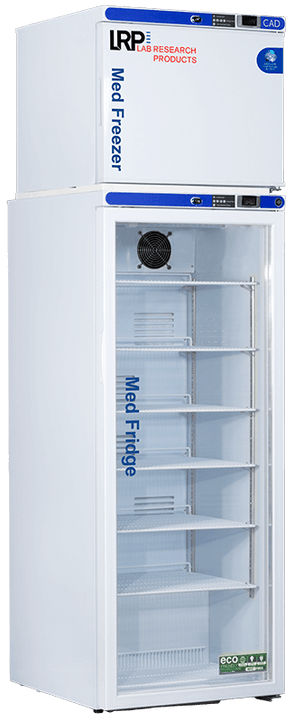 Lab Research Products (LRP) - PH-LRP-HC-RFC12GA-CAD - 12 Cu. Ft. Plus Series Pharmacy/Vaccine Refrigerator & Freezer Combination with Controlled Auto Defrost Freezer w Glass Door