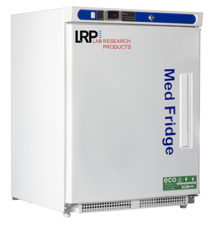Lab Research Products (LRP) - PH-LRP-HC-UCBI-0404-ADA-LH - 4.6 Cu. Ft. Plus Series Solid Door Pharmacy/Vaccine Undercounter Refrigerator, Built-In ADA, Left Hinge