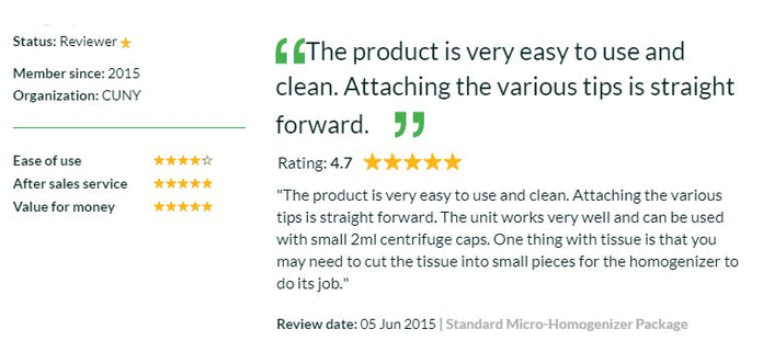 PRO Scientific - PK-01200D - Deluxe Micro-Homogenizing Package, 0.5ml-10ml Tubes