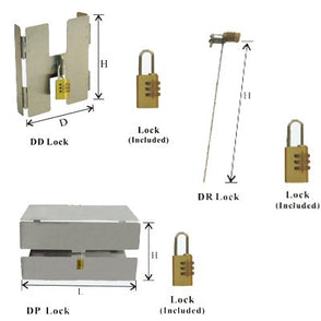 Crystal Industries - DDHT-06 - Security Lock Devices for Upright Freezer Drawer Racks