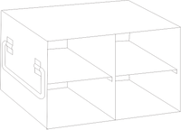 Crystal Industries - UF-22-L375 - Upright Freezer Rack for Large 3.75" Boxes, 2x2 Configuration