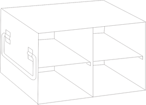 UF-22-L375 - Upright Freezer Rack for Large 3.75" Boxes, 2x2 Configuration