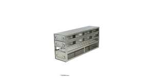 UFD-LT50-422 - Upright Freezer Rack with 2 Drawers for 8 Standard 2" Cardboard Boxes & 1 Drawer for 50ml Centrifuge Tubes