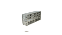 Crystal Industries - UFD-22 - Upright Freezer Rack with 2 Drawers for Standard 2" Cardboard Boxes & 1 Drawer for Storage Bottles