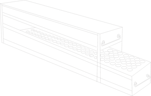UFD-T03-2 - Rack with 2 Drawers for 3ml Tubes