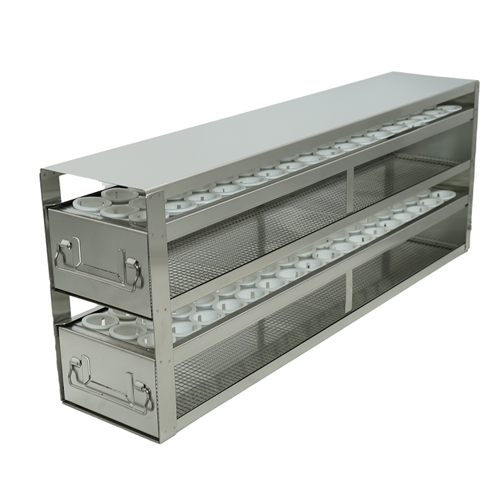 Crystal Industries - UFD-50 - Upright Freezer Rack with Drawer for 50ml Centrifuge Tubes
