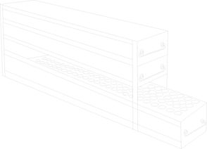 Crystal Industries - UFD-LT01-3 - Upright Freezer Rack with 3 Drawers for 1ml Tubes