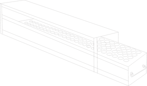 UFD-10 - Rack with Drawer for 8ml, 8.5ml, 10ml Tubes