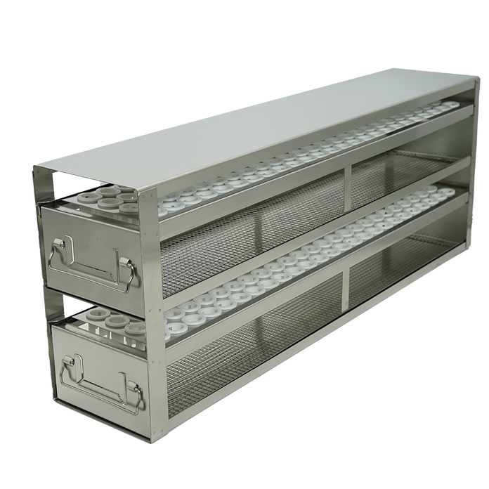 Crystal Industries - UFD-15 - Upright Freezer Rack with Drawer for 15ml Centrifuge Tubes