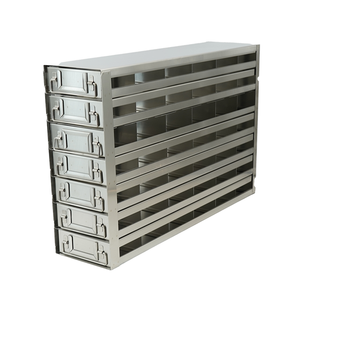 Crystal Industries - UFDDP-67 - Upright Freezer Drawer Rack for 96-Deep-Well Microtiter Plates, 6x7 Configuration