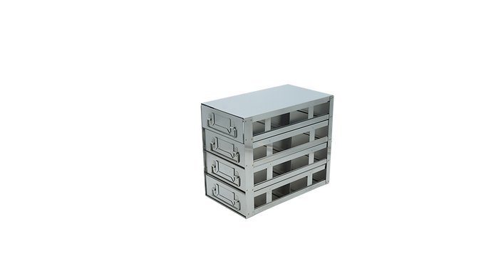 Crystal Industries - UFDHT-24 - Upright Freezer Drawer Rack for 100-Cell Hinged Plastic Boxes, 2x4 Configuration