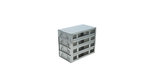 Crystal Industries - UFDHT-24 - Upright Freezer Drawer Rack for 100-Cell Hinged Plastic Boxes, 2x4 Configuration