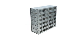 Crystal Industries - UFDHT-36 - Upright Freezer Drawer Rack for 100-Cell Hinged Plastic Boxes, 3x6 Configuration