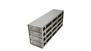UFDHT-44 - Drawer Rack for 100-Cell Hinged Plastic Boxes, 4x4 Configuration