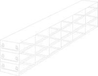 Crystal Industries - UFDMX-632 - Upright Freezer Drawer Rack for SBS Formatted Boxes, 6x3 Configuration
