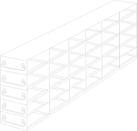UFDMX-652 - Drawer Freezer Rack for SBS Formatted Boxes, 6x5 Configuration
