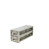 Crystal Industries - UFDPCR-42 - Upright Freezer Drawer Rack for 0.2ml Tube 96-Well PCR Boxes, 4x2 Configuration