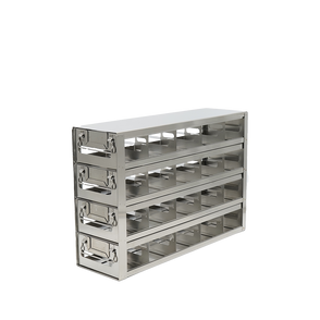 Crystal Industries - UFDPCR-54 - Upright Freezer Drawer Rack for 0.2ml Tube 96-Well PCR Boxes, 5x4 Configuration