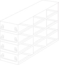 Crystal Industries - UFDS-100 - Upright Freezer Drawer Rack for 100-Place Slide Boxes