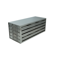UFDS-100-35 - Drawer Rack for 100-Place Slide Boxes, 3x5 Configuration
